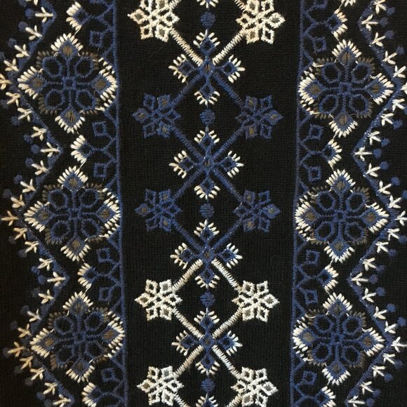 Monsoon Folksy 100% Cotton Embroidered 3/4 Sleeve Knit Dress - Picture 7 of 15